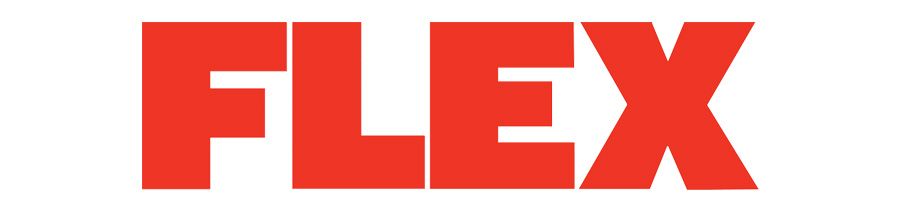 the word flex is written in red letters on a white background .