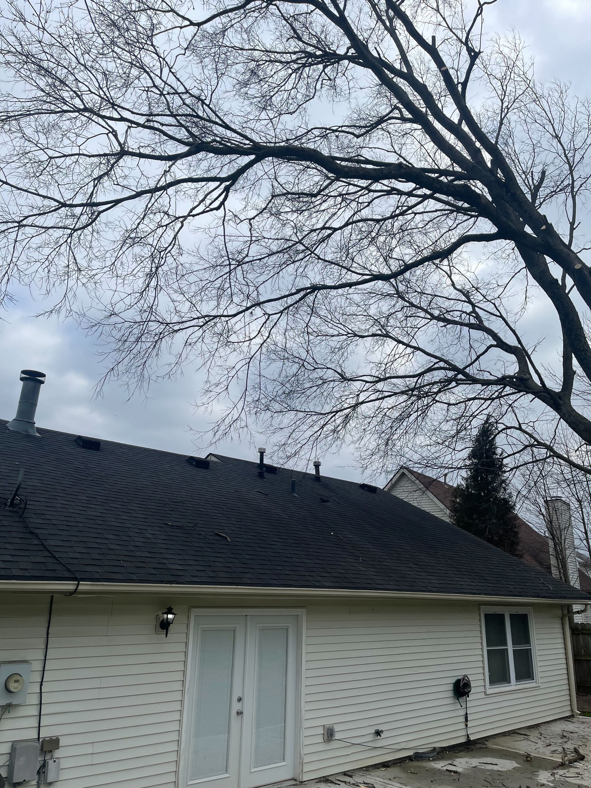 House with leaning tree  — Lancaster, KY — Prather Landscaping