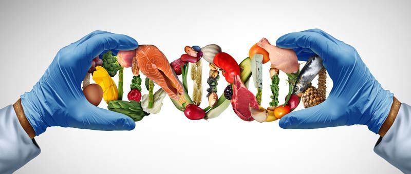 A person holding a DNA made of fruits and vegetables How Acupuncture Supports Digestive Health