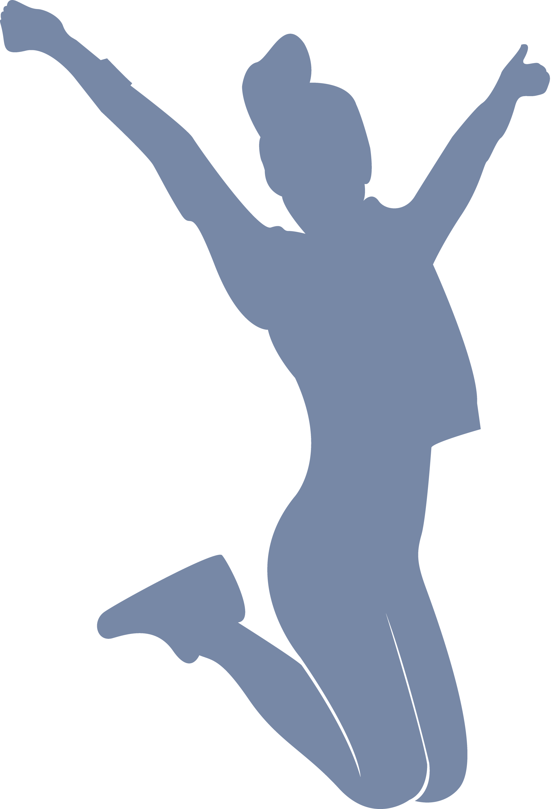 woman jumping happily in the air