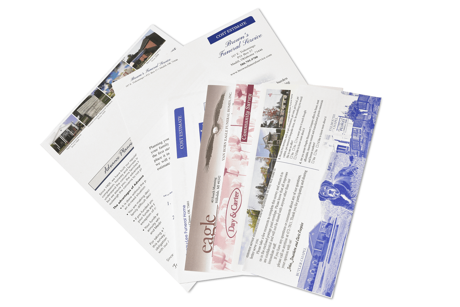 Direct mail surveys for funeral homes