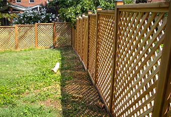 lattice fence - custom fences in Rockville, MD