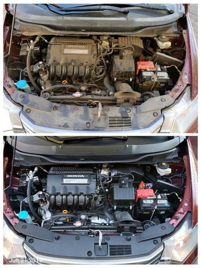 Cleaned Car Engine