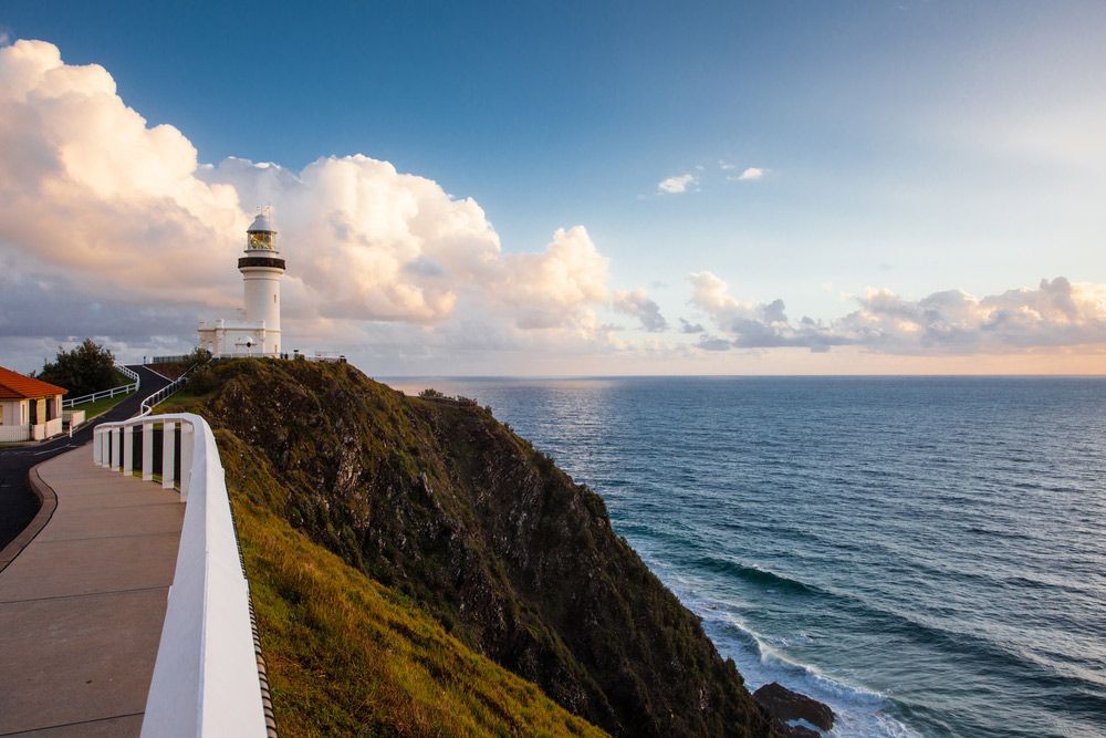 Byron Bay Lighthouse at Sunrise — Goonellabah Roof Tilers In Byron Bay, NSW