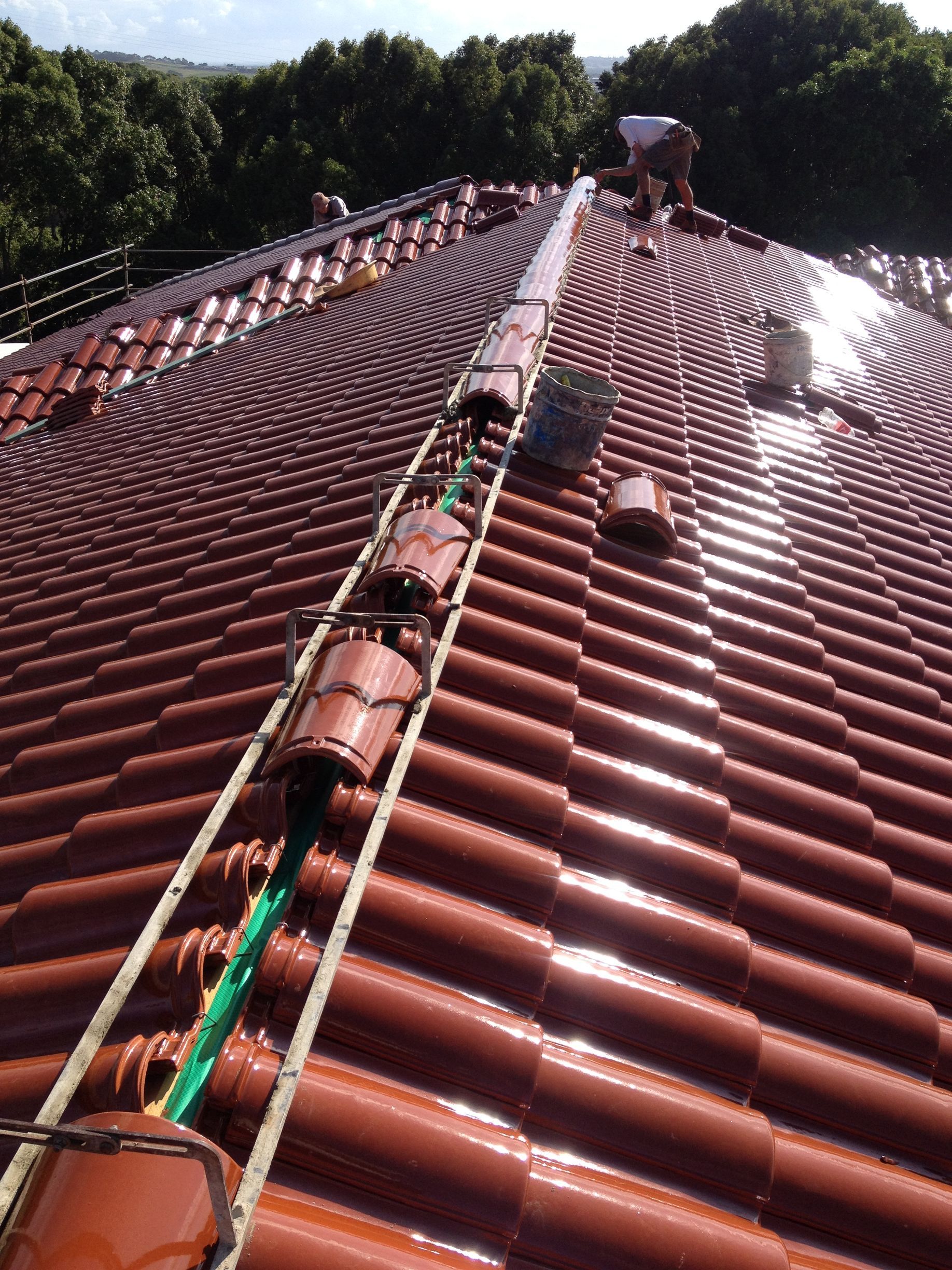 Roof Tiles Displayed On A Roof — Goonellabah Roof Tilers In Monaltrie, NSW