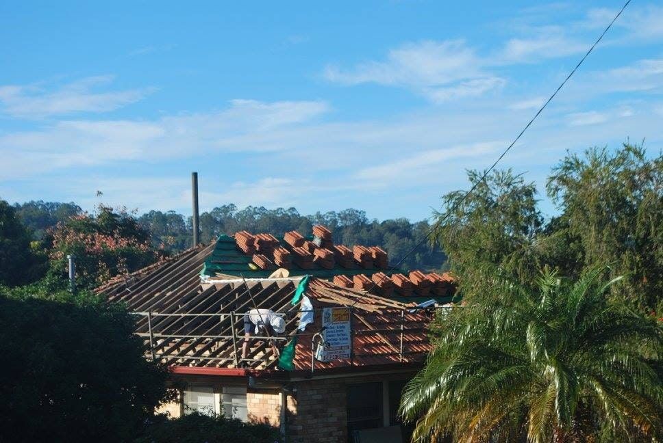 Roofers at Work — Goonellabah Roof Tilers In Monaltrie, NSW