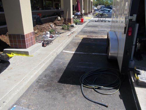 Pressure Wash Cleaning — Power Washed Parking Lot in Citrus Heights, CA