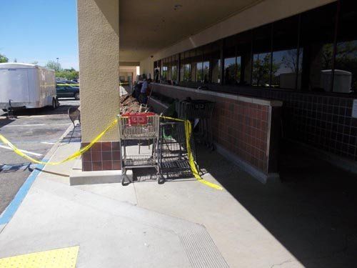 Graffiti Removal — BEFORE - Dirty Signage in Citrus Heights, CA