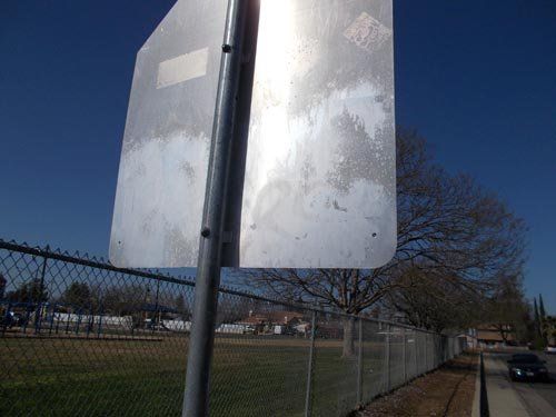 High Pressure Steam Cleaning Services — Cleaned Street Sign in Citrus Heights, CA