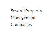 Several Property Management Companies