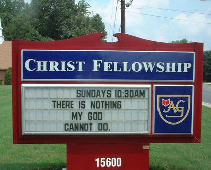 Church Sign — Asphalt Paving Contractor in Germantown, MD