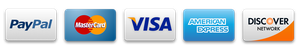 Paypal visa mastercard discover and discover network are shown