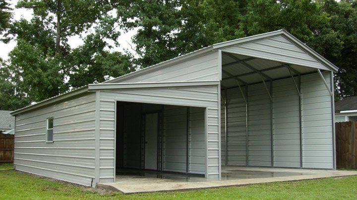 Texwin Steel Barn 3 Garage Doors Gray & Dark Gray