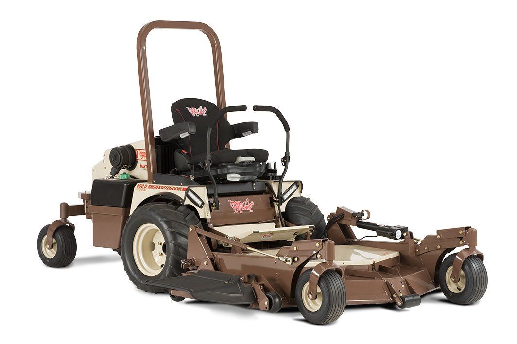 a brown and tan lawn mower with a seat that says ' tractor ' on it