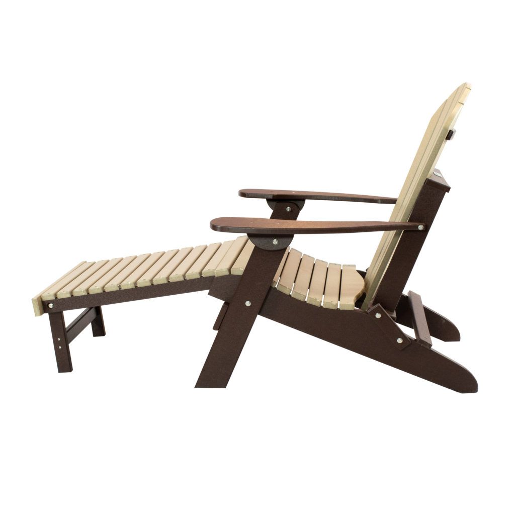 Folding Adirondack Chair with Pull-Out Ottoman