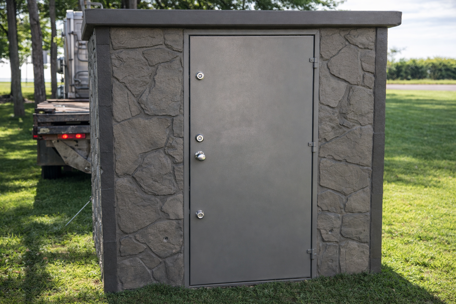 6x6 Decorative Concrete Safe Room, Gray