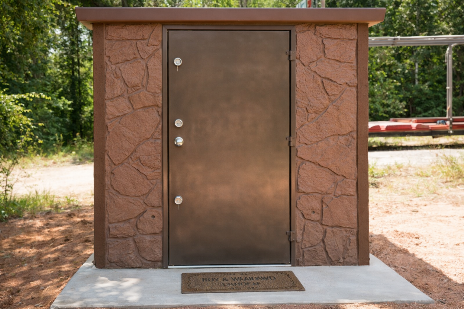 6x6 Decorative Concrete Safe Room Brown