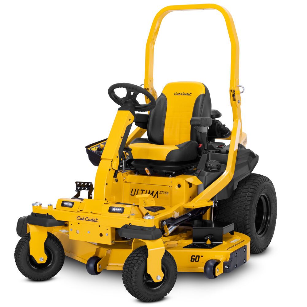 A cub cadet  mower with the word ultima on it