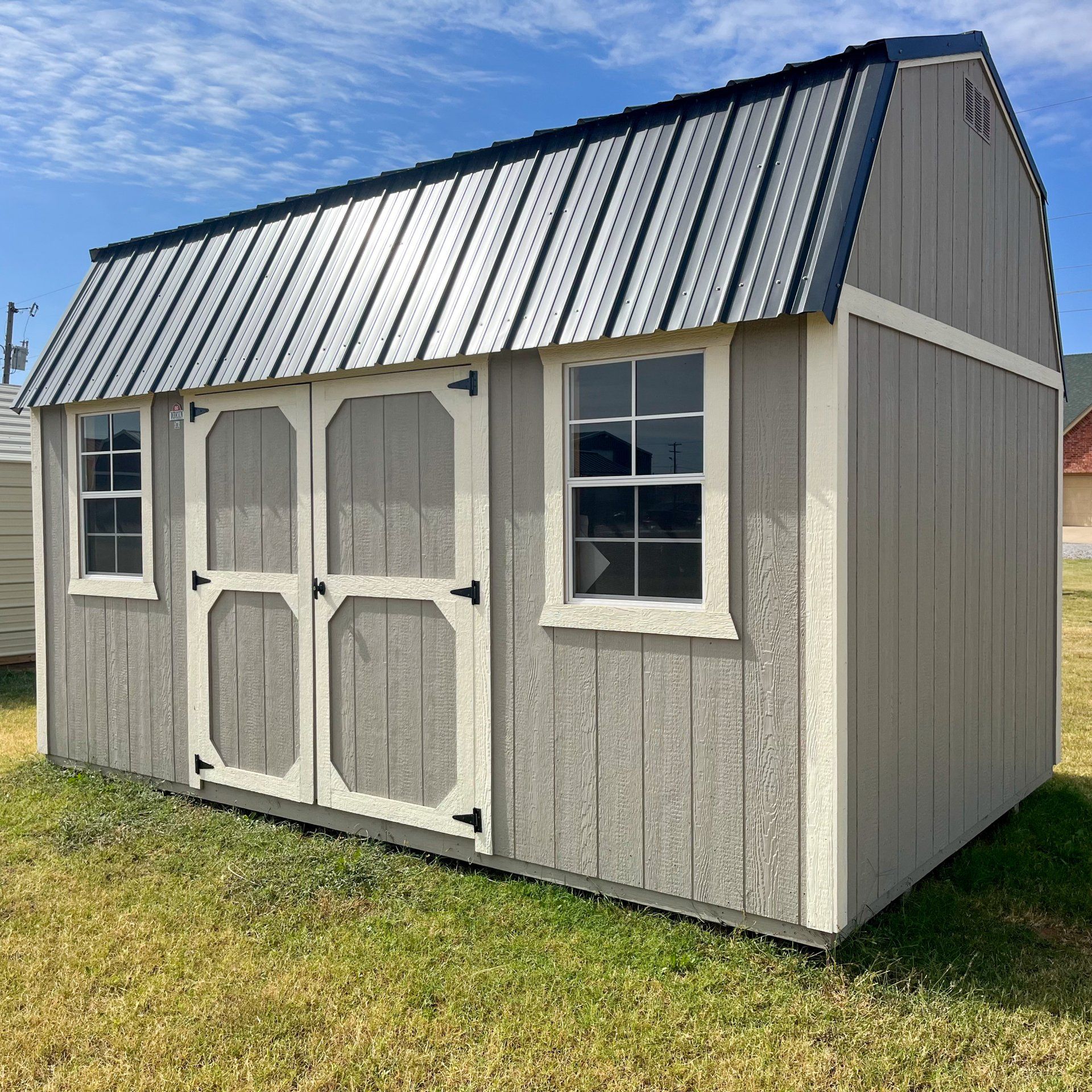 10x16 Side Lofted Barn Side Angle