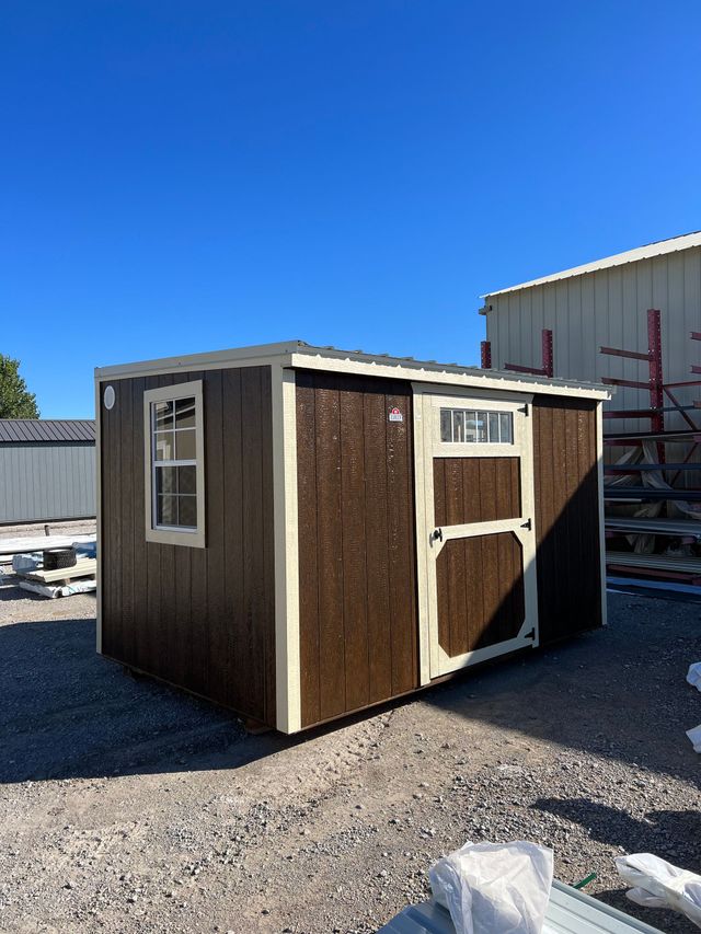Explore our 8x12 Metro Shed with Chestnut Urethane siding and more