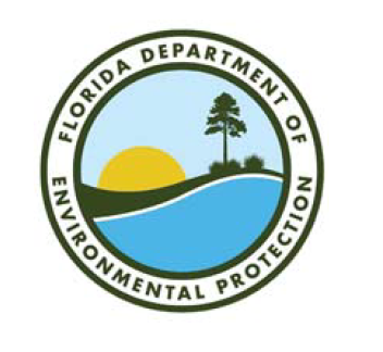 The logo for the florida department of environmental protection