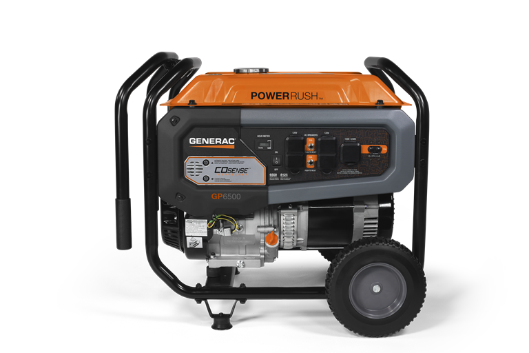 a generator that says powerrush on it