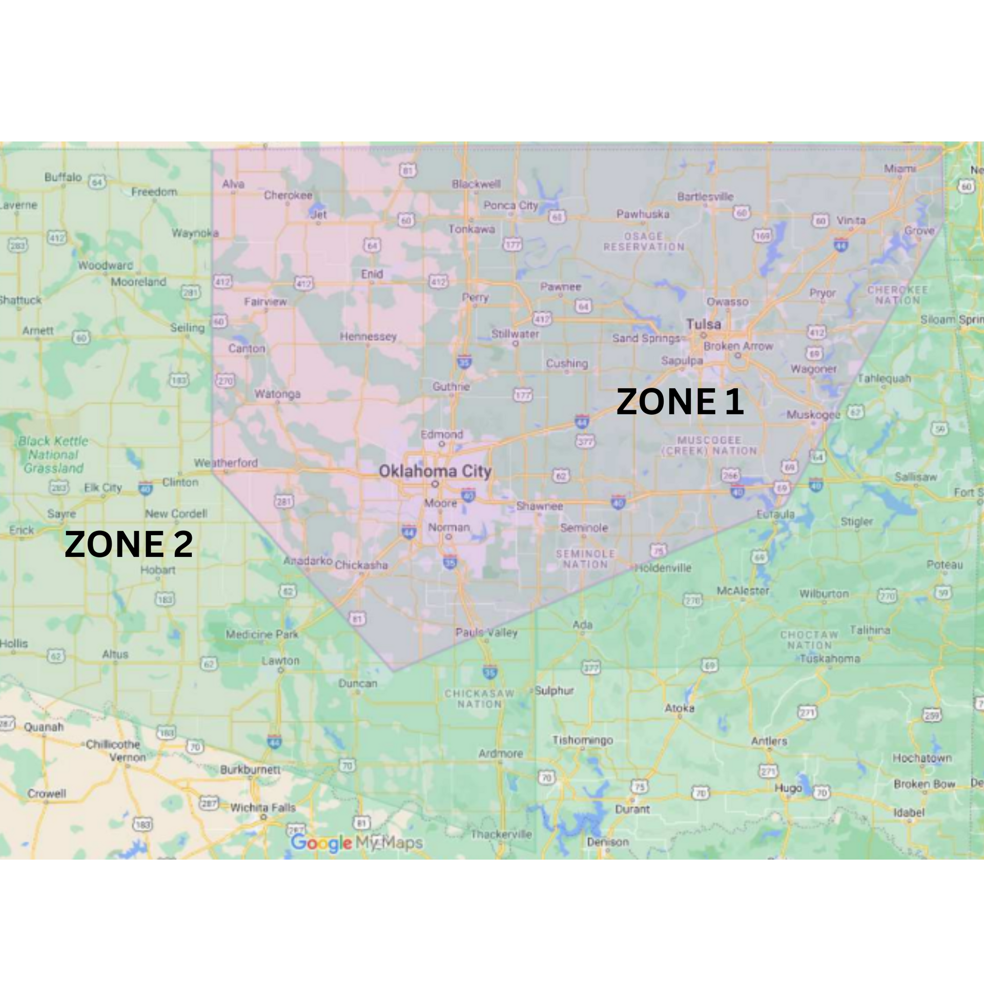 Hausner's Delivery Storm Shelter Zones