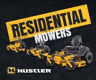 A poster for residential mowers by hustler