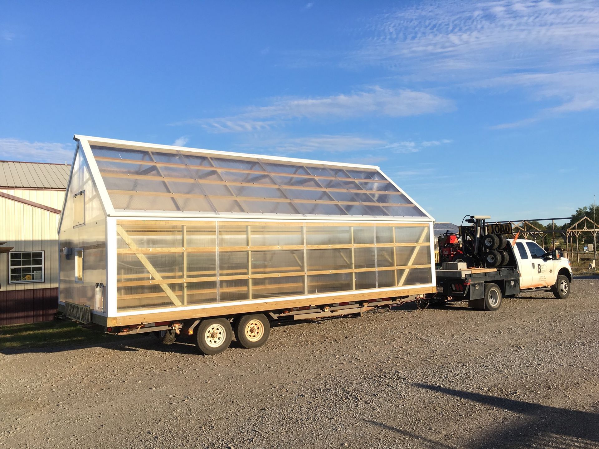 Greenhouse being delivered in Oklahoma