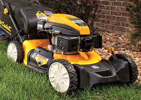 a cub cadet walk behind push mower