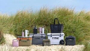 RTIC coolers ice chest array on beach