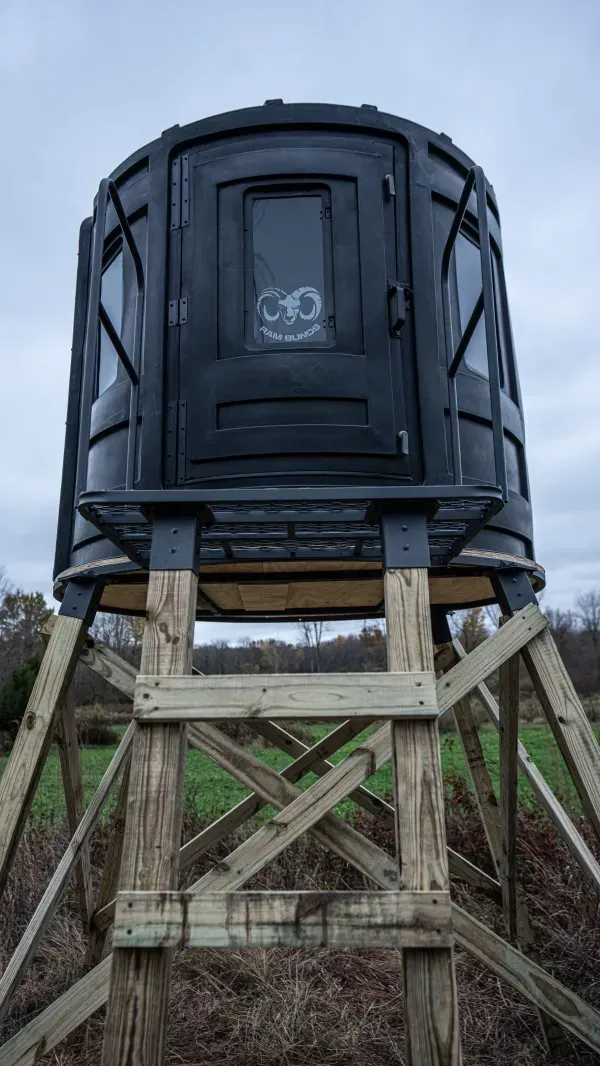 Ram Hunting Blind on Stand Near Field