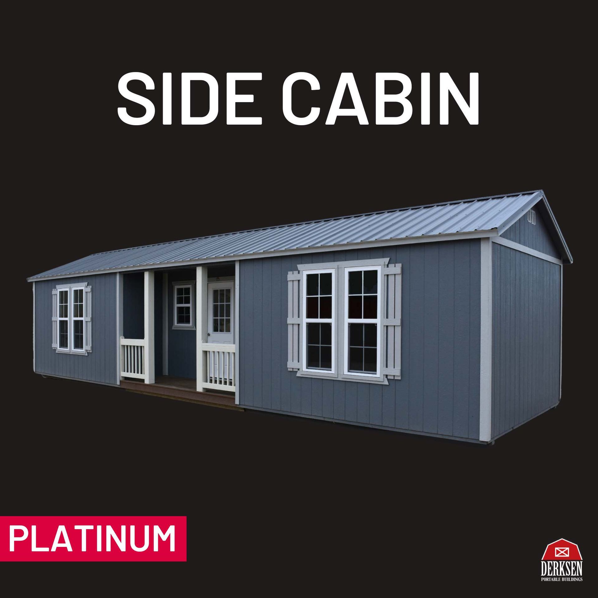 a picture of a side cabin with platinum written on it
