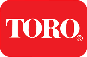 A red and white toro logo on a white background