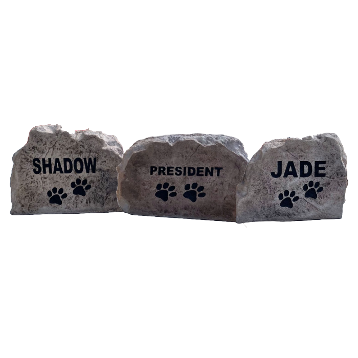 custom boulders that have sayings on them