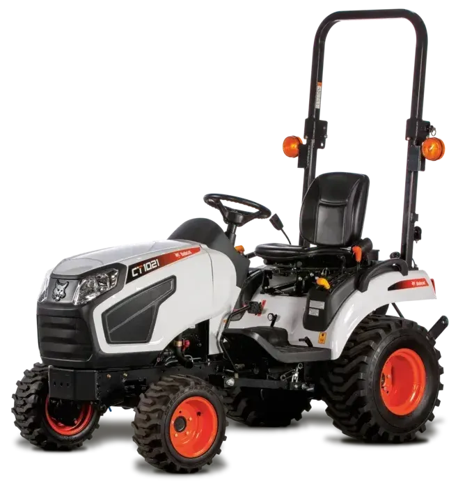 a bobcat tractor is shown on a white background