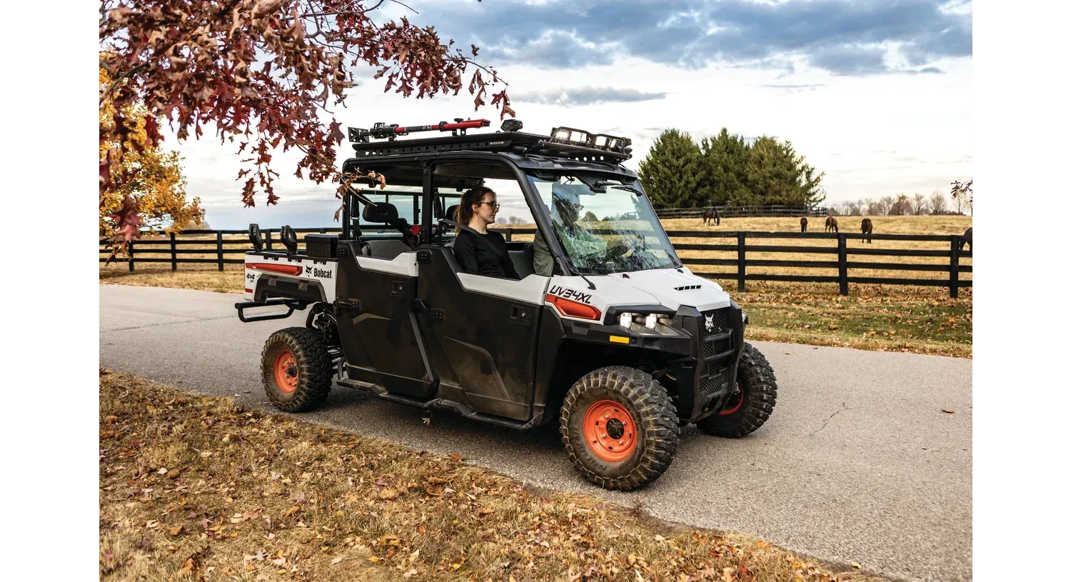 a bobcat tractor is loading rocks into a bucket