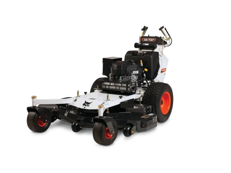 A bobcat lawn mower is shown on a white background.