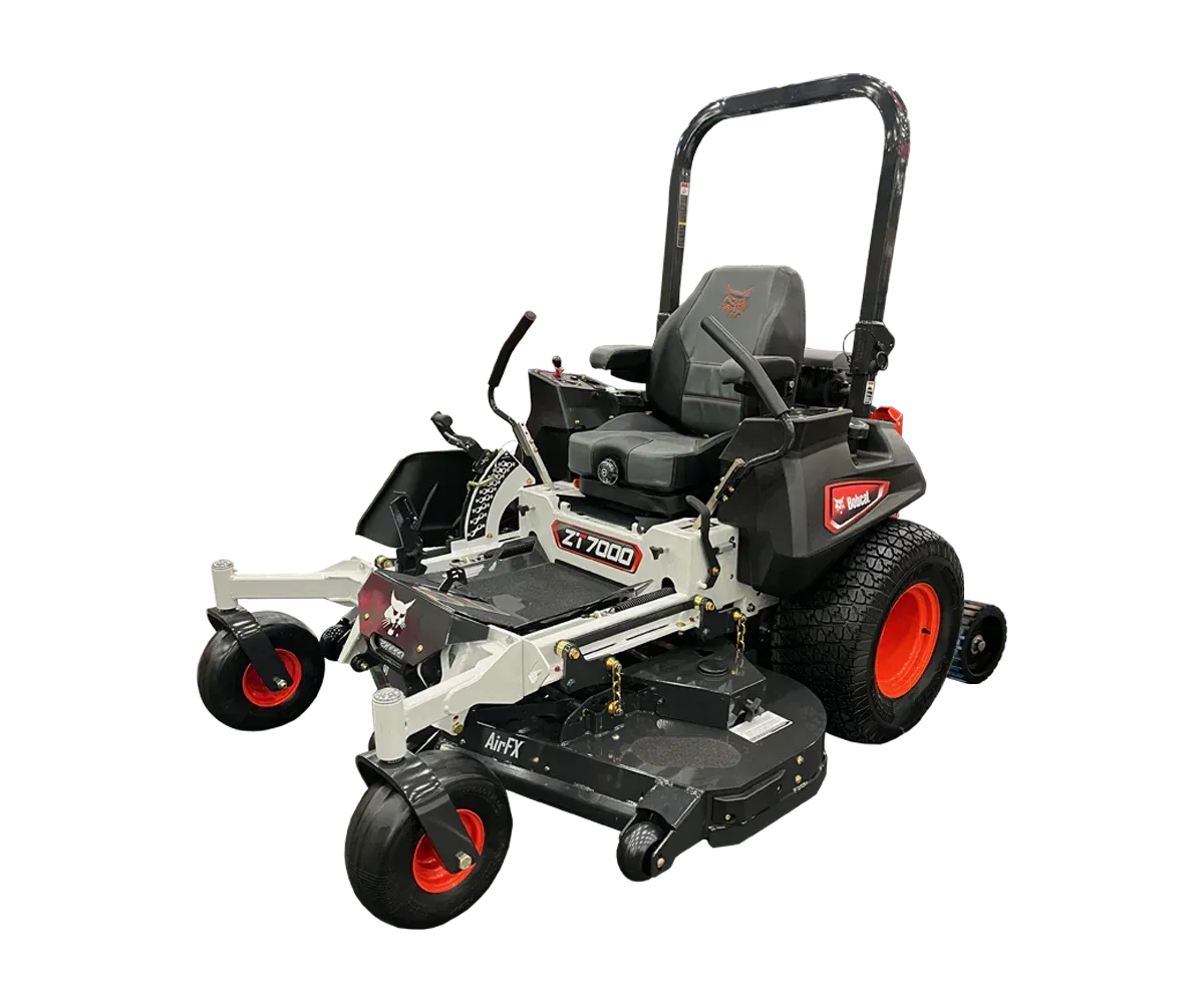 A bobcat zero turn lawn mower is shown on a white background.