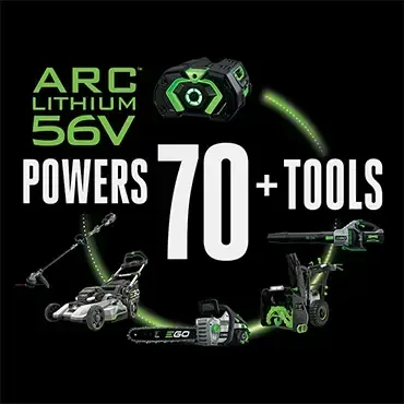 arc lithium 56v powers 70+ ego tools