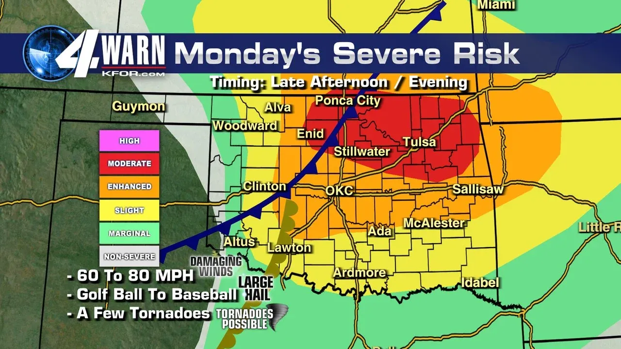 Radar Showing Storms In Oklahoma