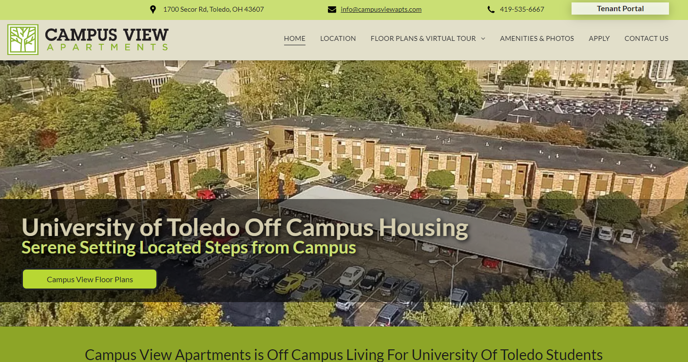 Campus View Apartments Website