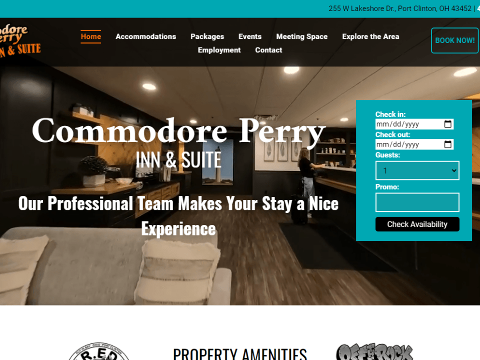 Commodore Perry Inn & Suite Website
