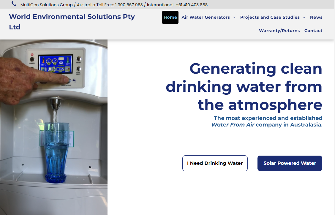 World Environmental Solutions Pty Ltd Website