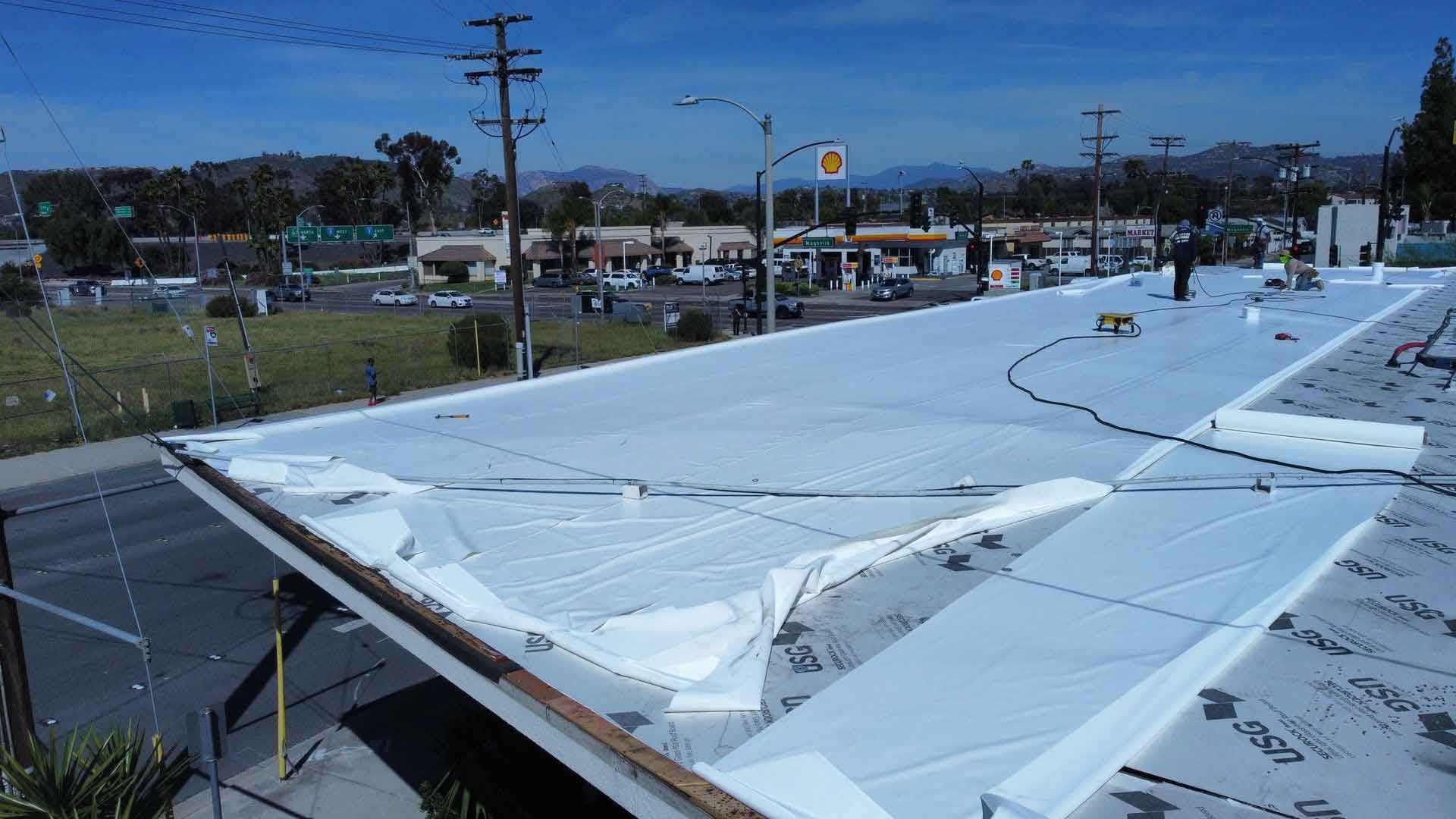 Commercial Building Reroofed - Dana Logsdon Roofing & Solar