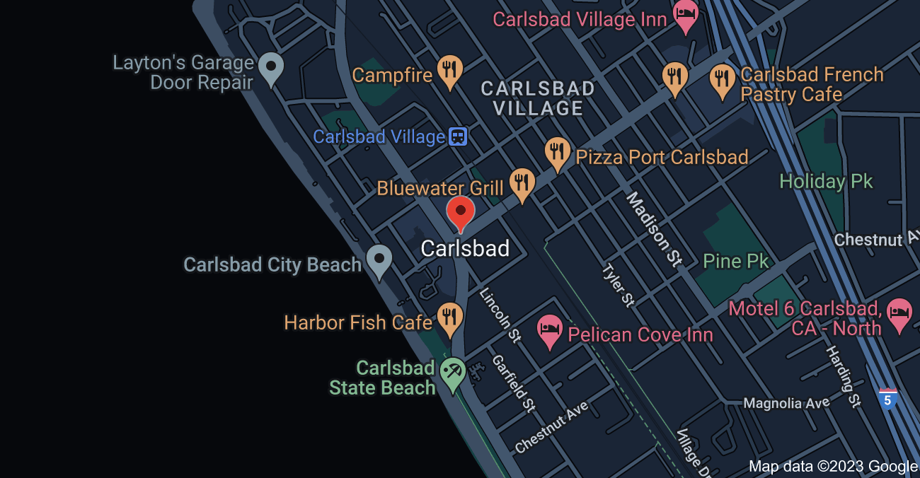 Carlsbad, California Map 1 - Serviced By Dana Logsdon Roofing & Solar