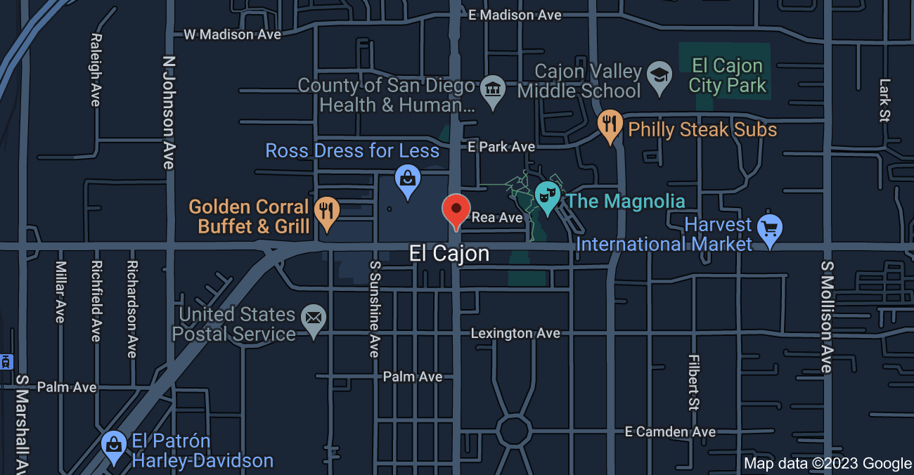 El Cajon, California Map 1 - Serviced By Dana Logsdon Roofing & Solar