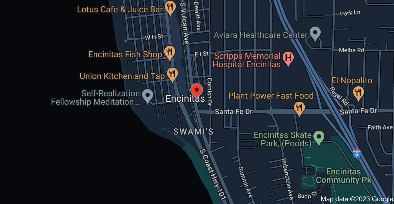Encinitas, California Map 1 - Serviced By Dana Logsdon Roofing & Solar