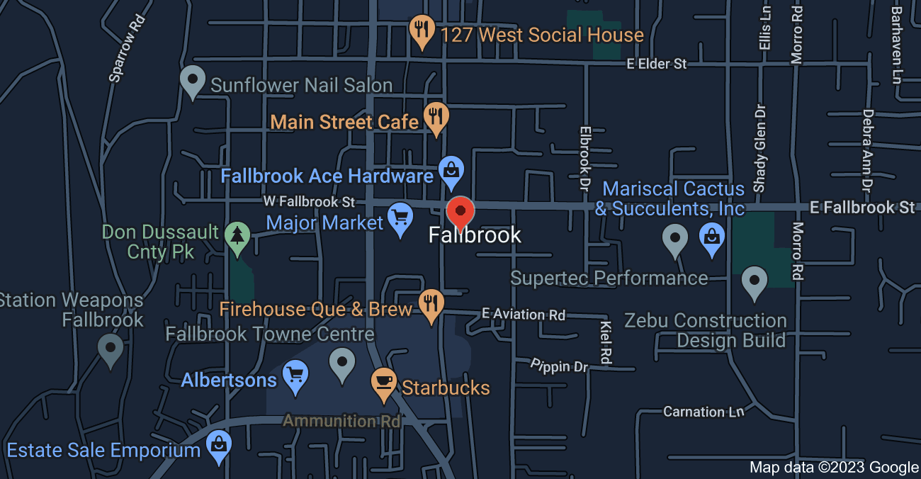 Fallbrook, California Map 5 - Serviced By Dana Logsdon Roofing & Solar