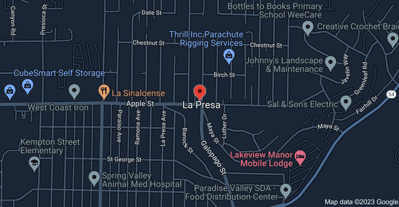 La Presa, California Map 1 - Serviced By Dana Logsdon Roofing & Solar
